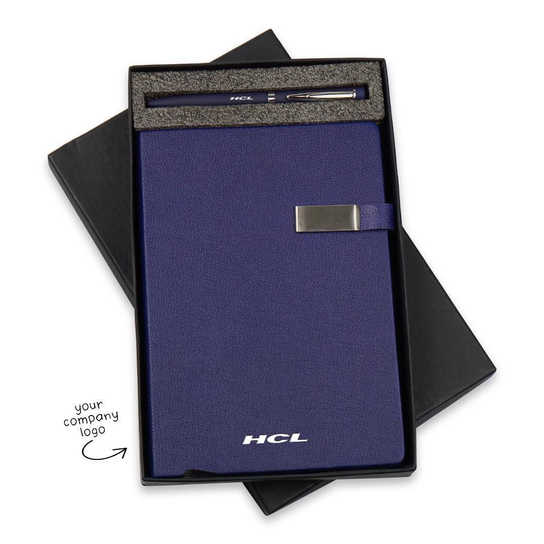 Personalized Company Logo - Blue color Diary & Pen Joining Kit - Gift Lift