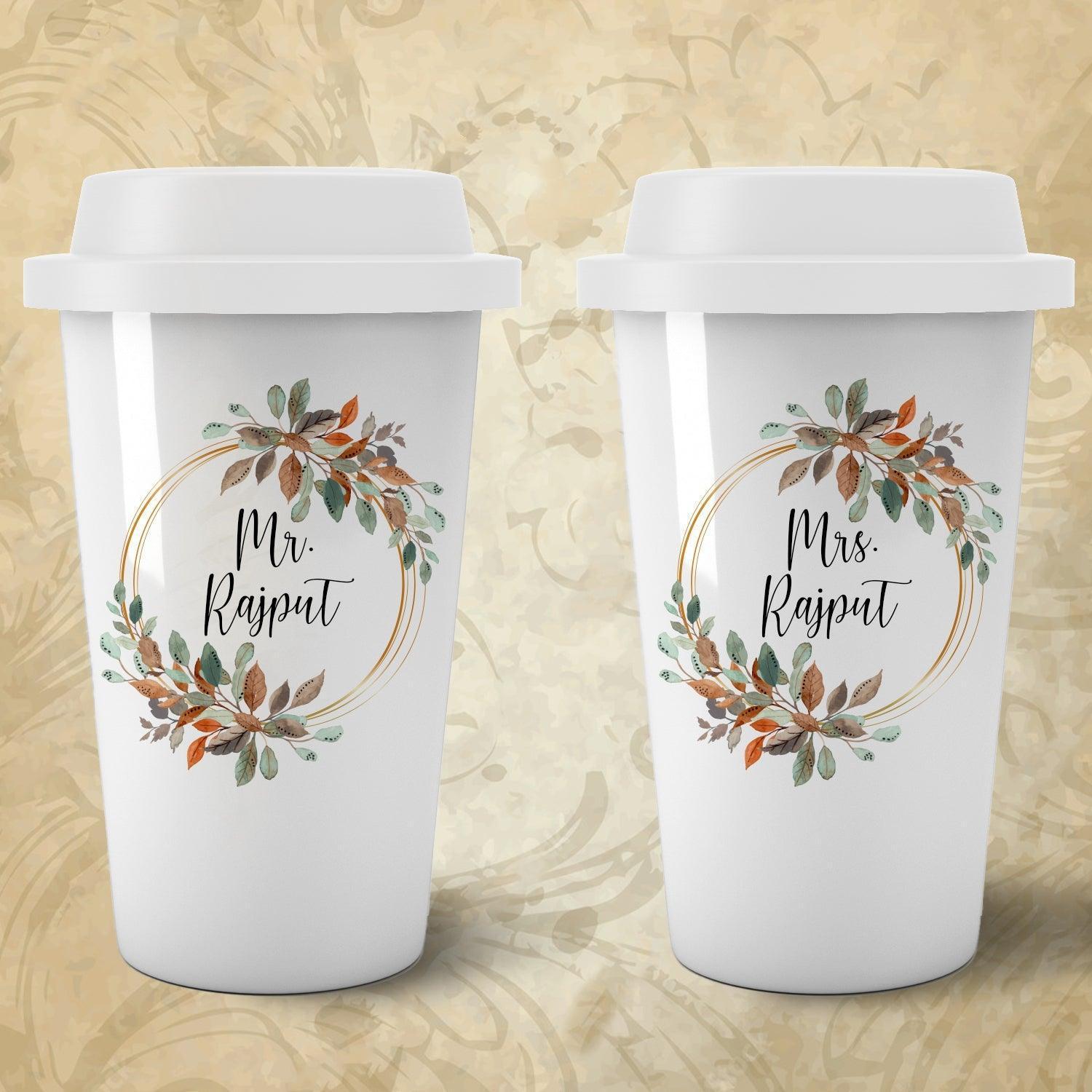 Personalized Couple Floral Art Tumbler - Gift Lift