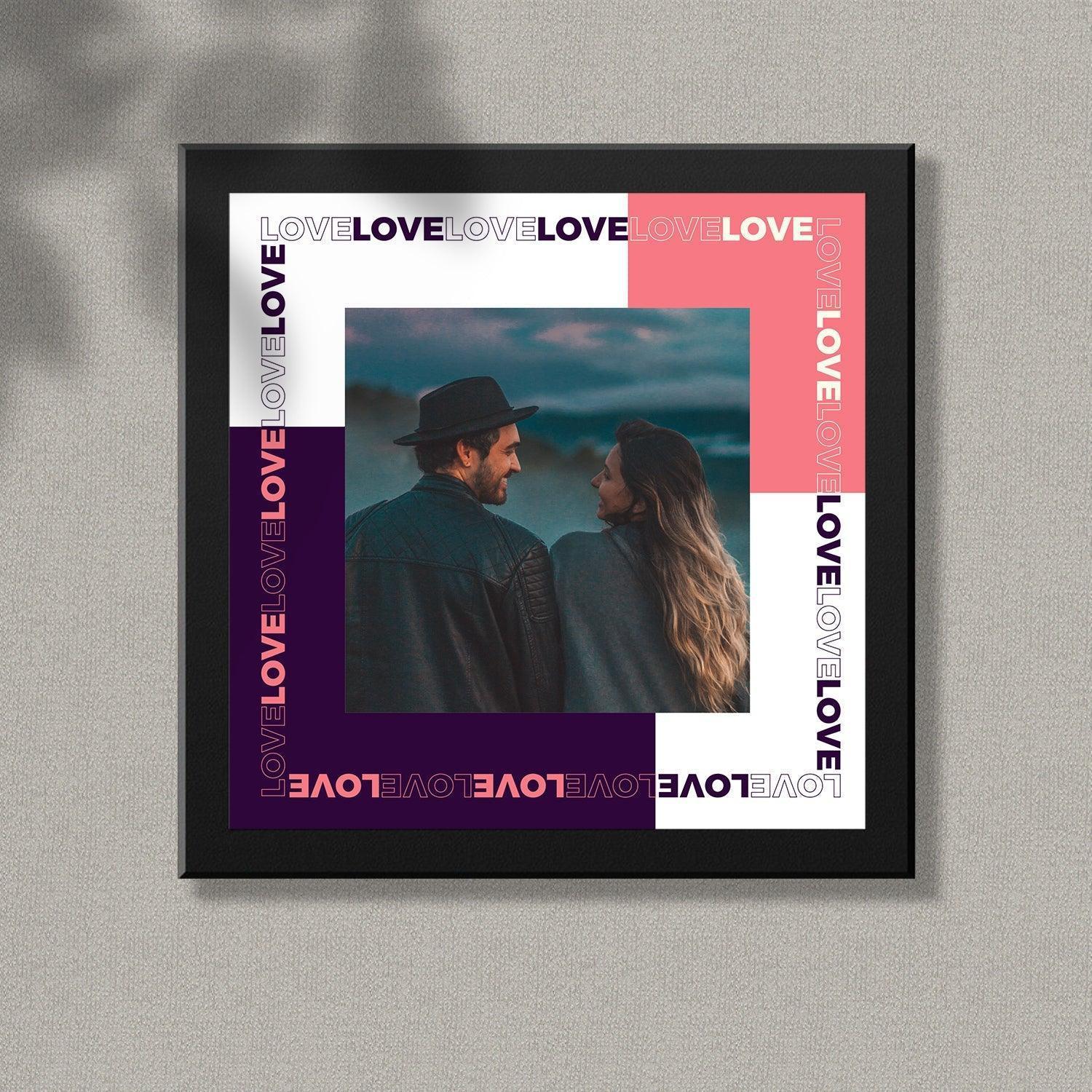 Personalized Couple Photo Love Art Frame - Gift Lift