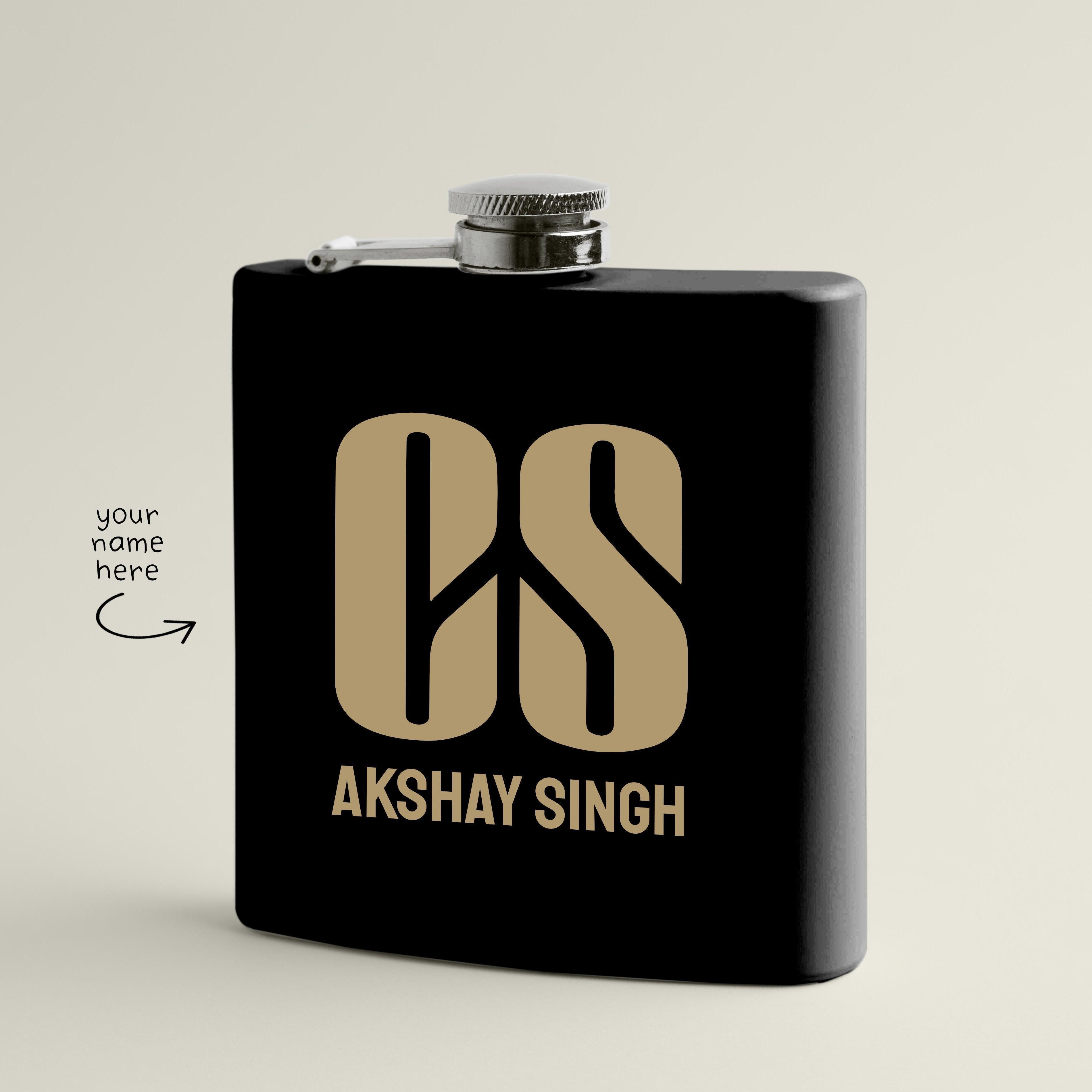 Personalized CS Logo Art Hip Flask - Gift Lift