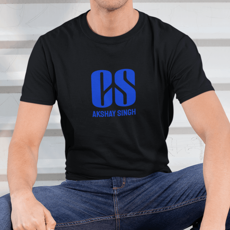 Personalized CS Logo Art Unisex T-shirt - 100% Cotton - White - Gift Lift