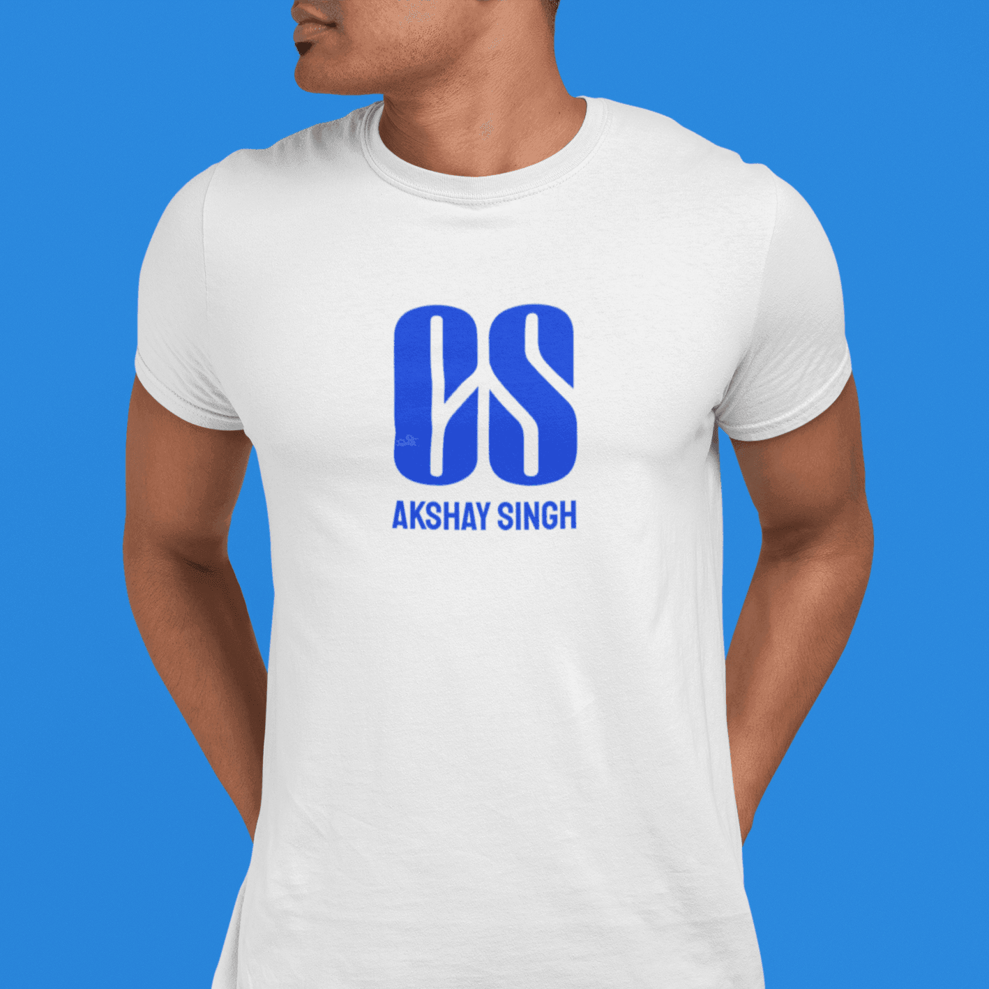 Personalized CS Logo Art Unisex T-shirt - 100% Cotton - White - Gift Lift