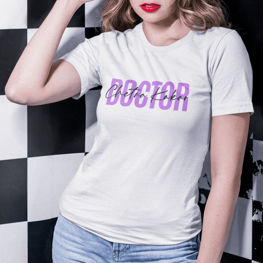Personalized Doctor Art Unisex T-Shirt - 100% Cotton - White | Personalised Gift - Gift Lift