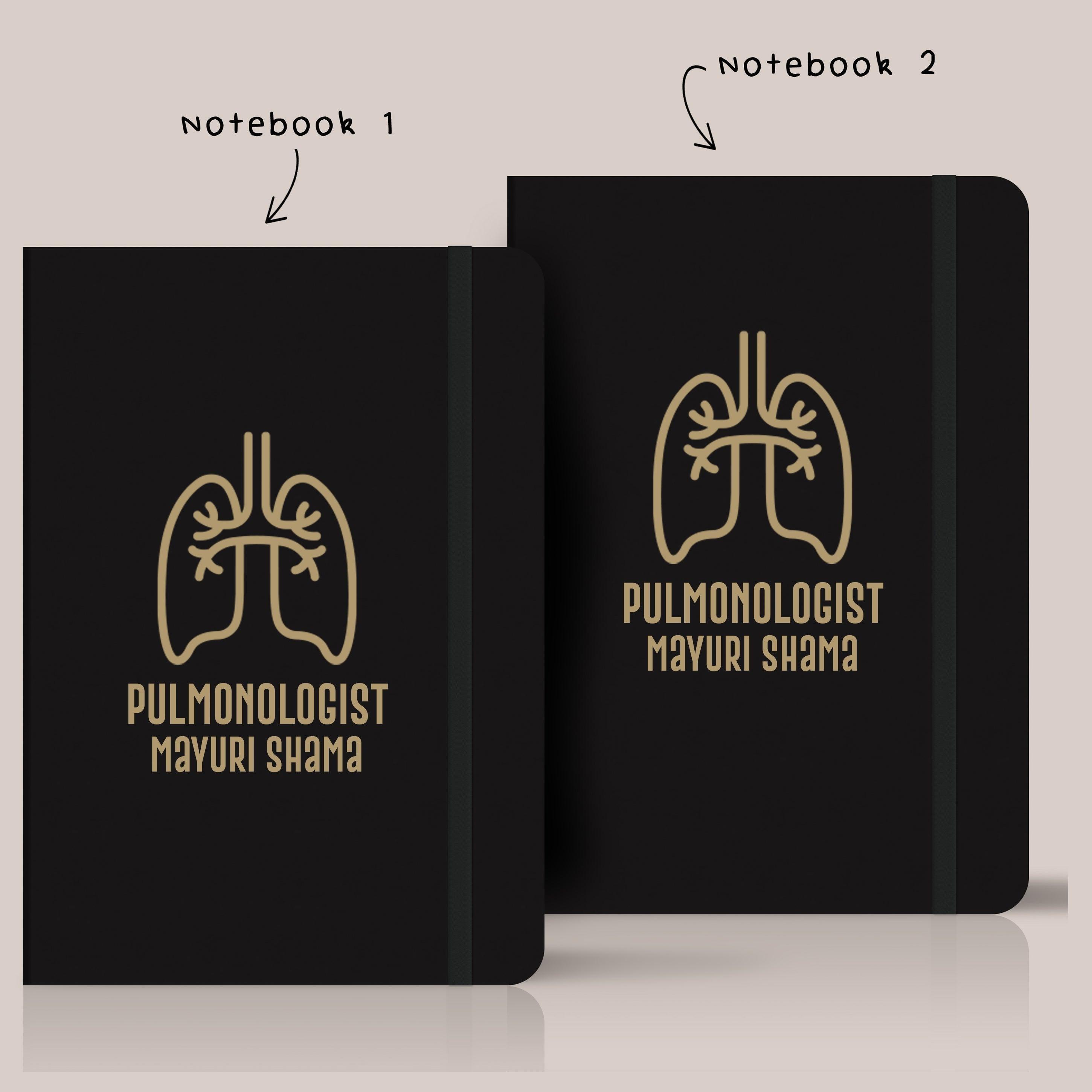 Personalized Doctor Logo of your choice & Name on set of 2 Notebooks | Personalised Gift - Gift Lift