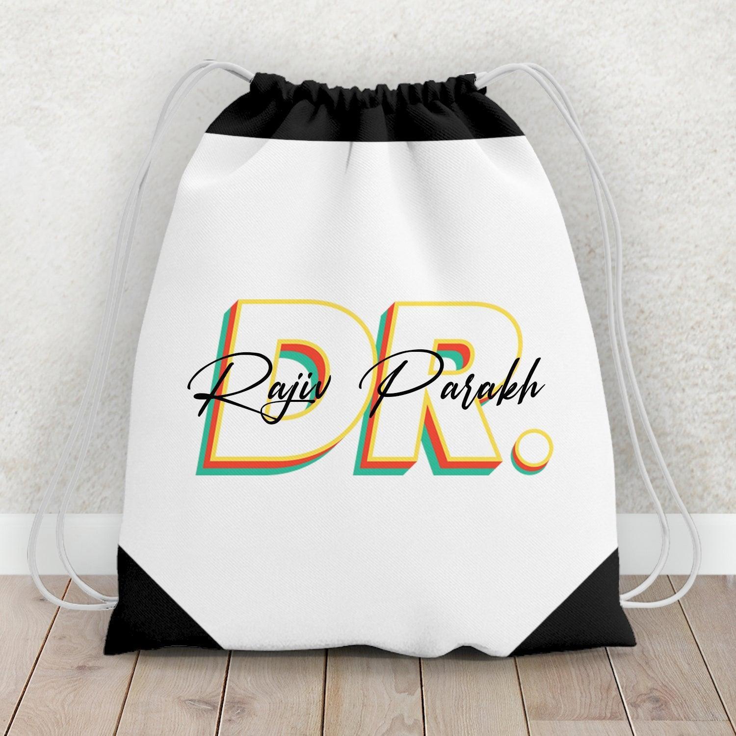 Personalized Doctor Name Drawstring Bag | Personalised Gift - Gift Lift