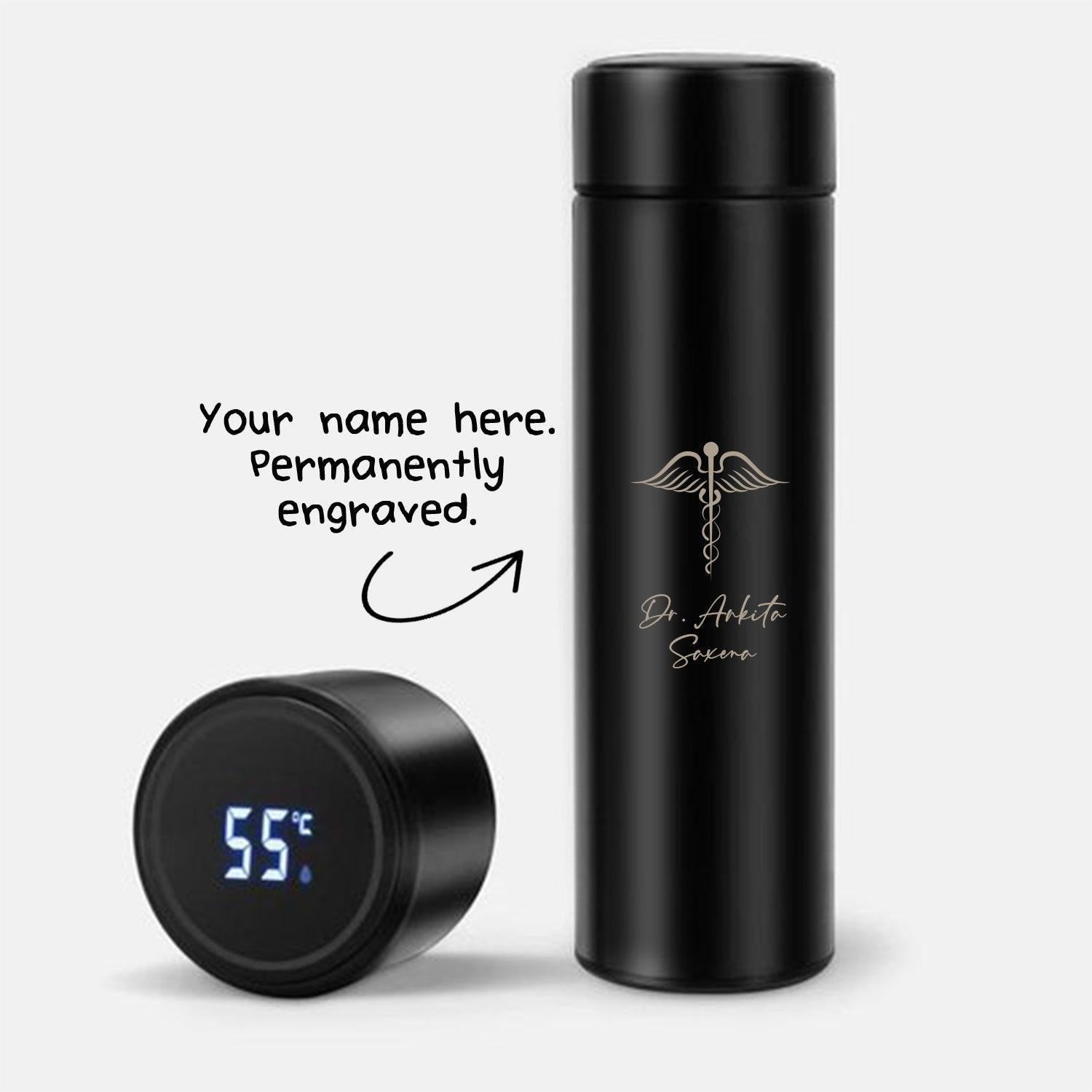 Personalized Doctor Name Temperature Bottle (Hot & Cold Vacuum Flask) - Gift Lift