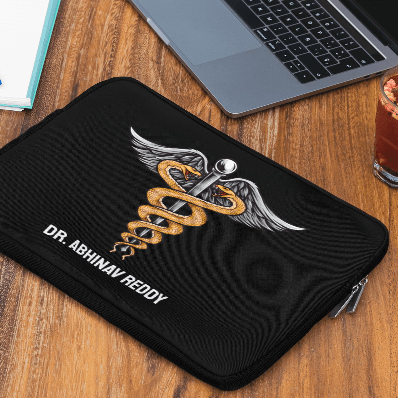 Personalized Doctor Snake Name Laptop Sleeve - Gift Lift