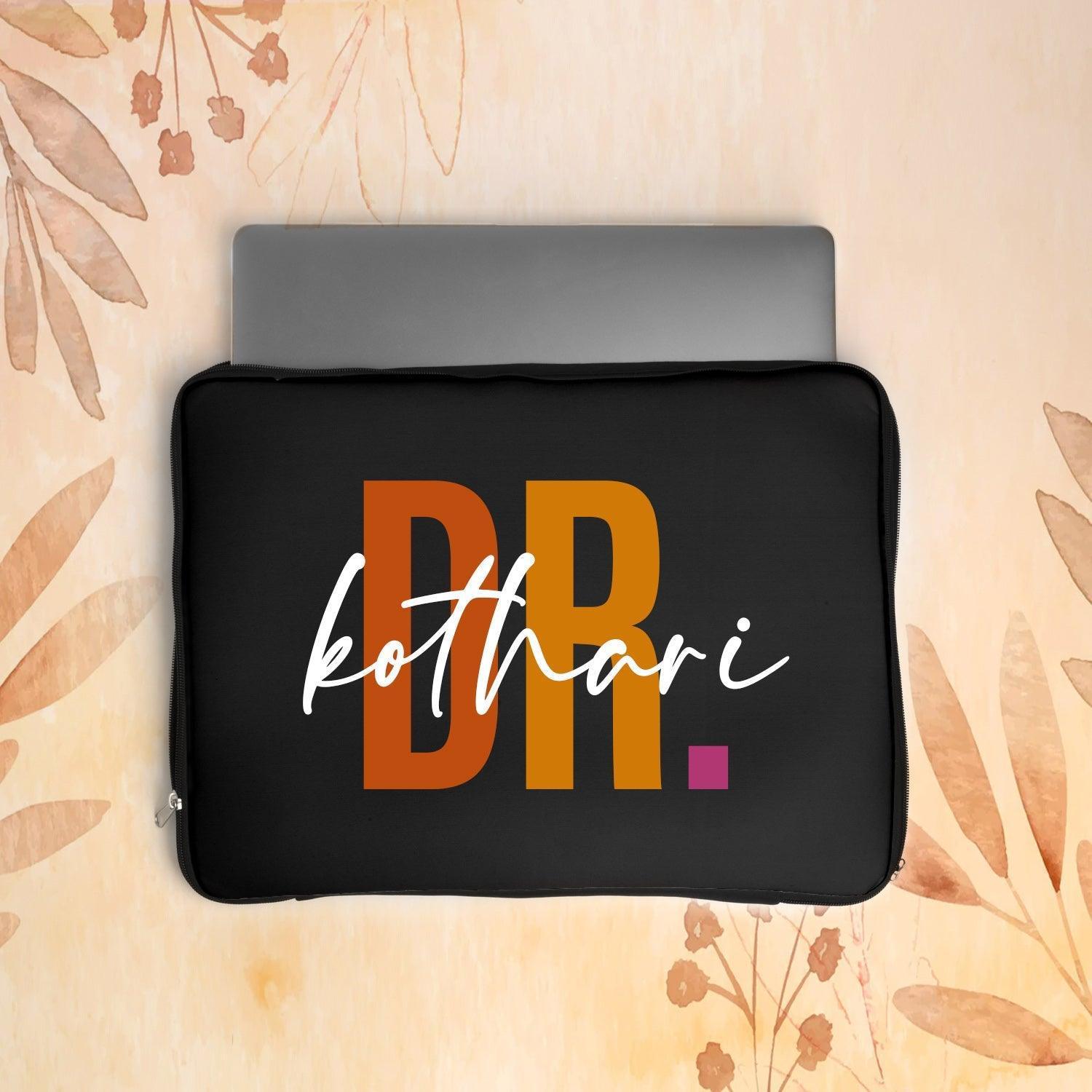Personalized Dr. Name Art Laptop Sleeve - Gift Lift