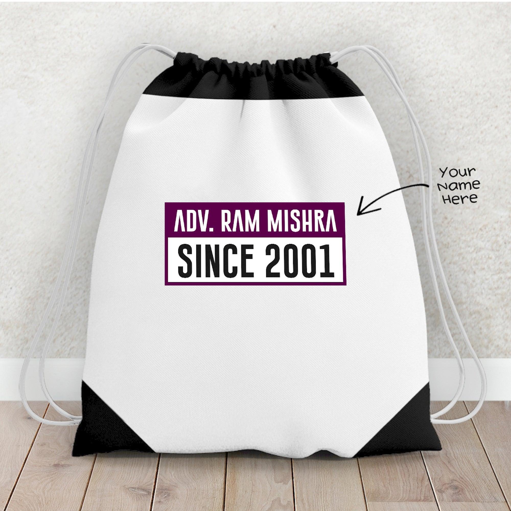 Personalized Drawstring Bag for Advocates - Since Your Year - Gift Lift