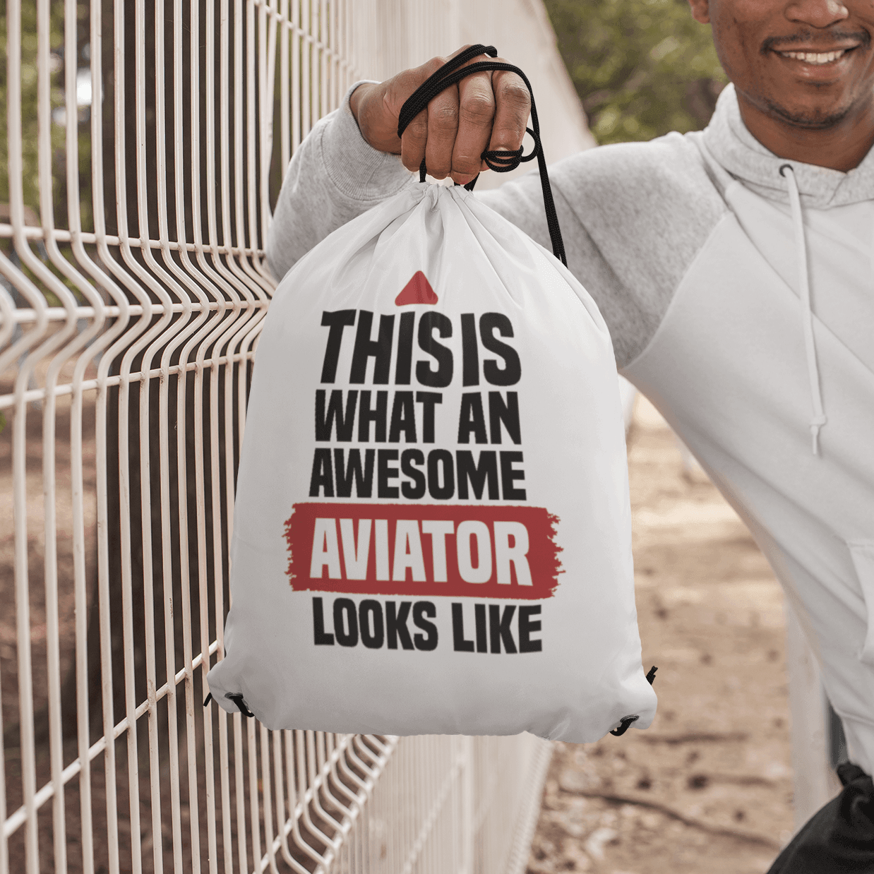 Personalized Drawstring Bag For Army | Customize Your Own Text | This is what an Awesome - Gift Lift