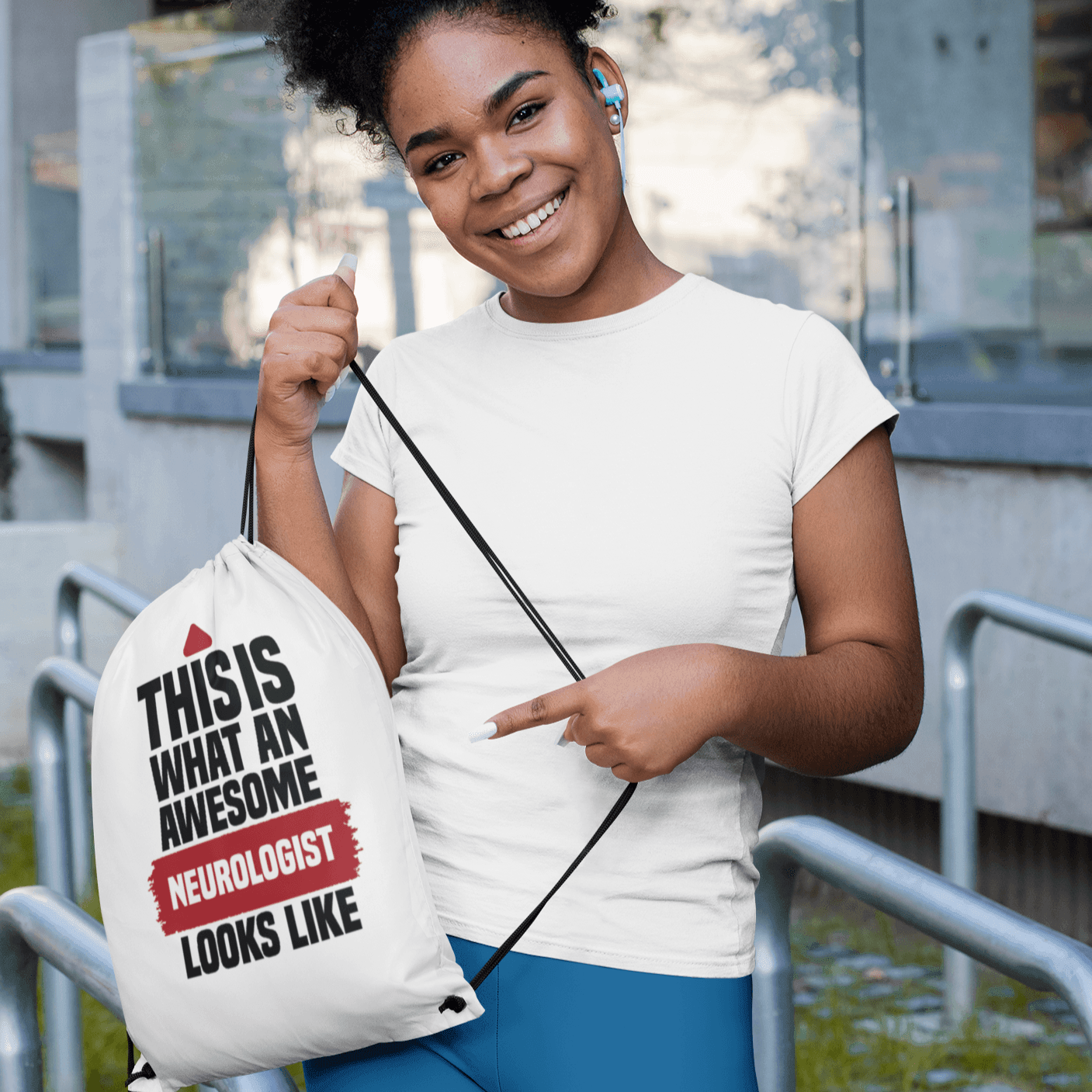 Personalized Drawstring Bag For Doctors | Customize Your Own Text | This is what an Awesome | Personalised Gift - Gift Lift