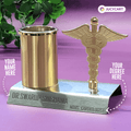 Personalized Golden Doctor Pen Stand | Personalised Gift - Gift Lift