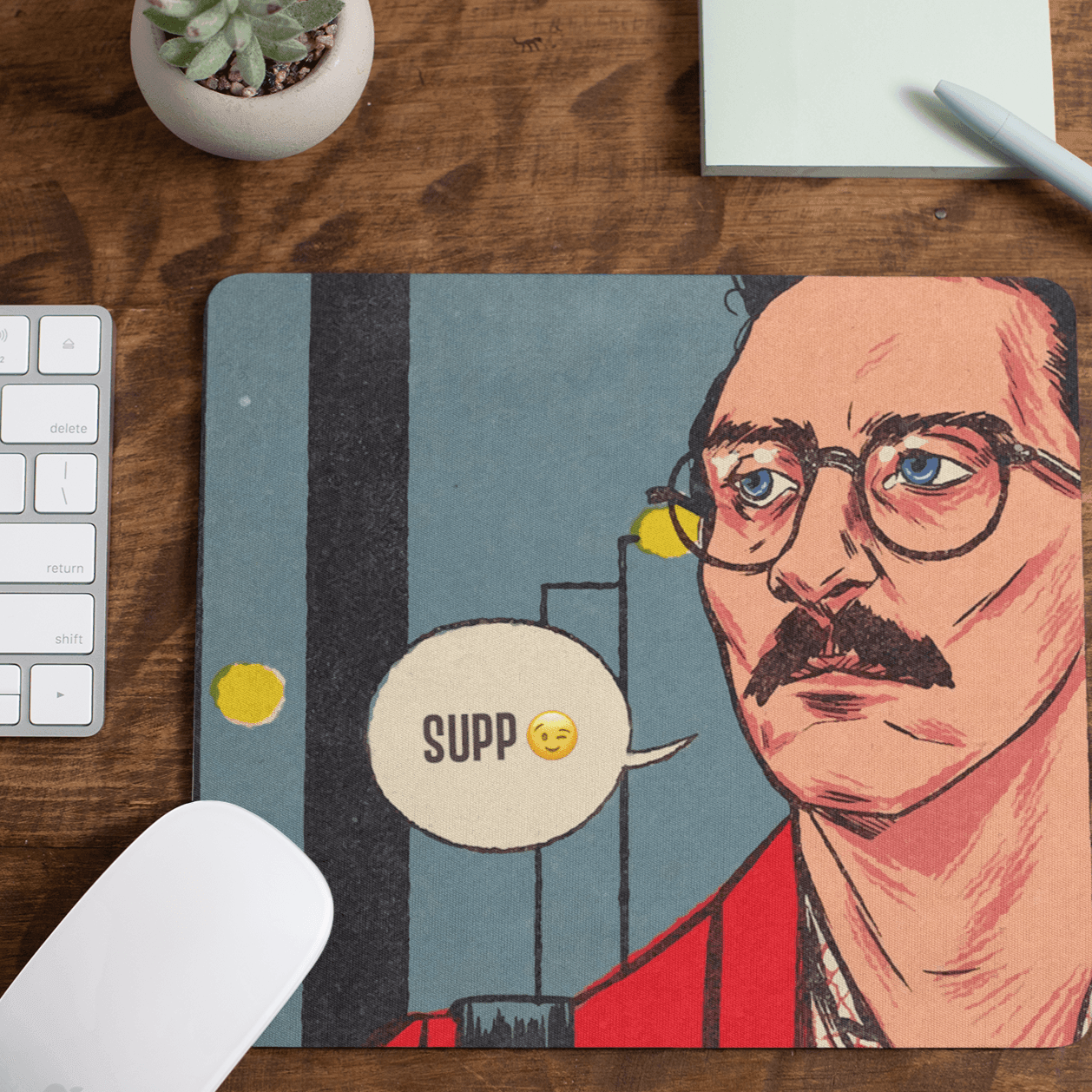 Personalized Graphic Printed Mouse Pad with your Own text - Melancholy - Gift Lift