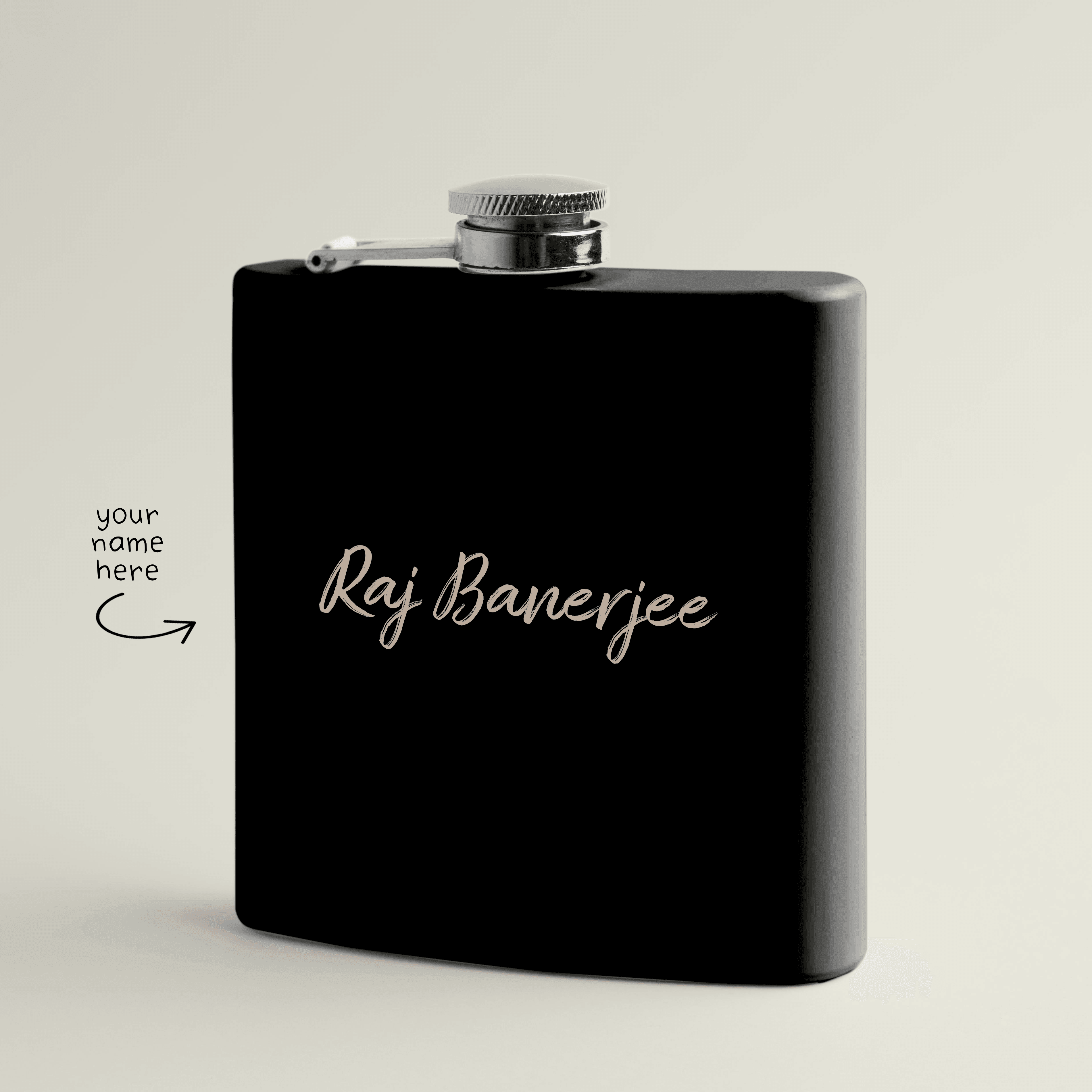 Personalized Hip Flask for Him - Engraved Name - Gift Lift
