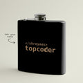 Personalized Hip Flask for Programmers- Top coder - Gift Lift