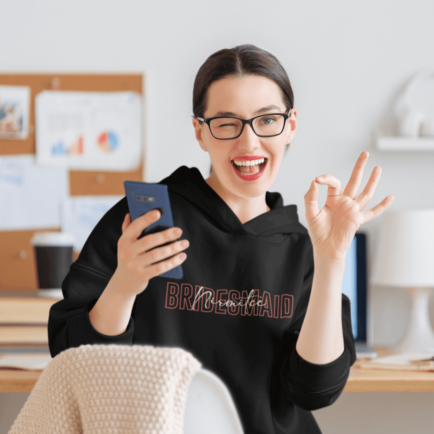 Personalized Hoodie for Brides | Bridesmaid Typography | For Wedding Season - Gift Lift