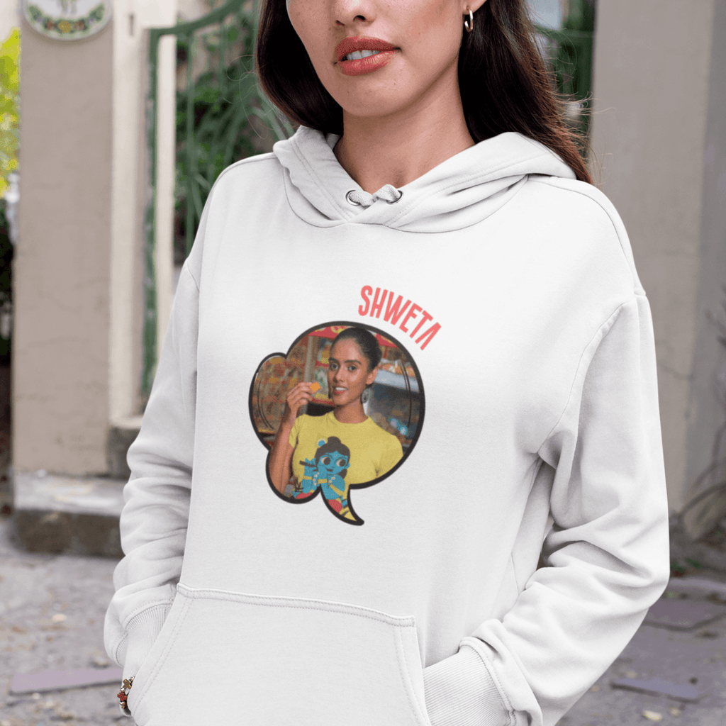 Personalized Hoodie For Her | with her Name & Picture on a Chat bubble - Gift Lift
