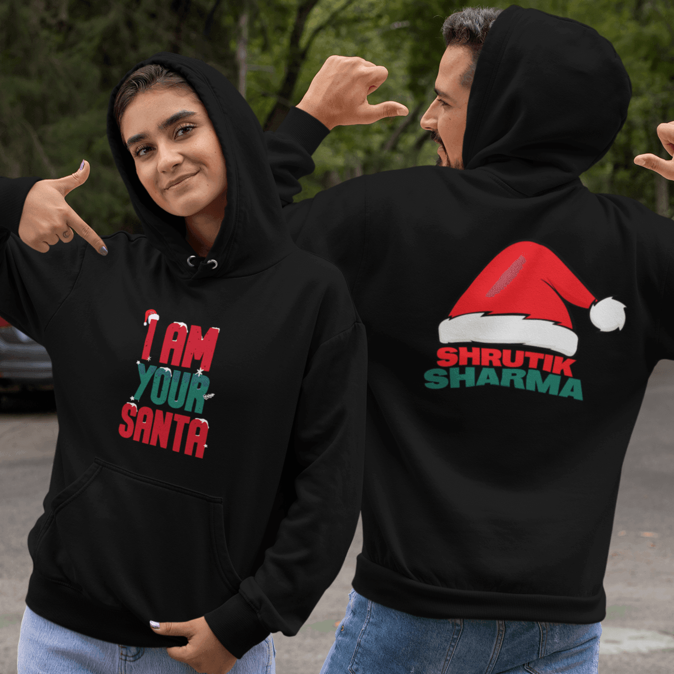 Personalized Hoodie Ideal Gift For Your Loved Ones | I am Your Santa | Back Print - Gift Lift