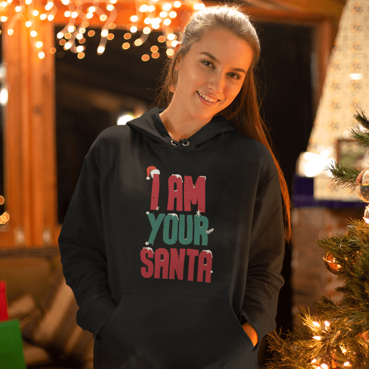 Personalized Hoodie Ideal Gift For Your Loved Ones | I am Your Santa | Back Print - Gift Lift