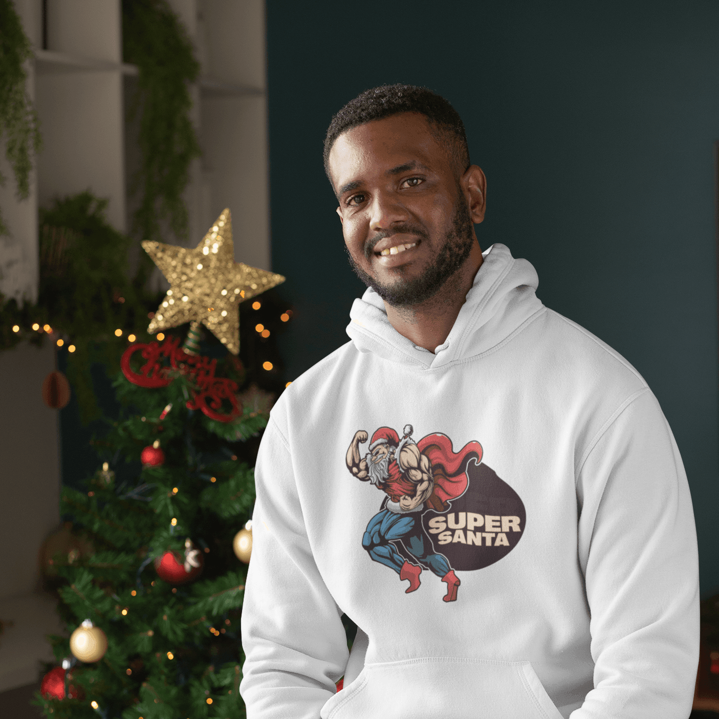Personalized Hoodie Ideal Gift For Your Loved Ones | Super Santa | Christmas | Front & Back - Gift Lift
