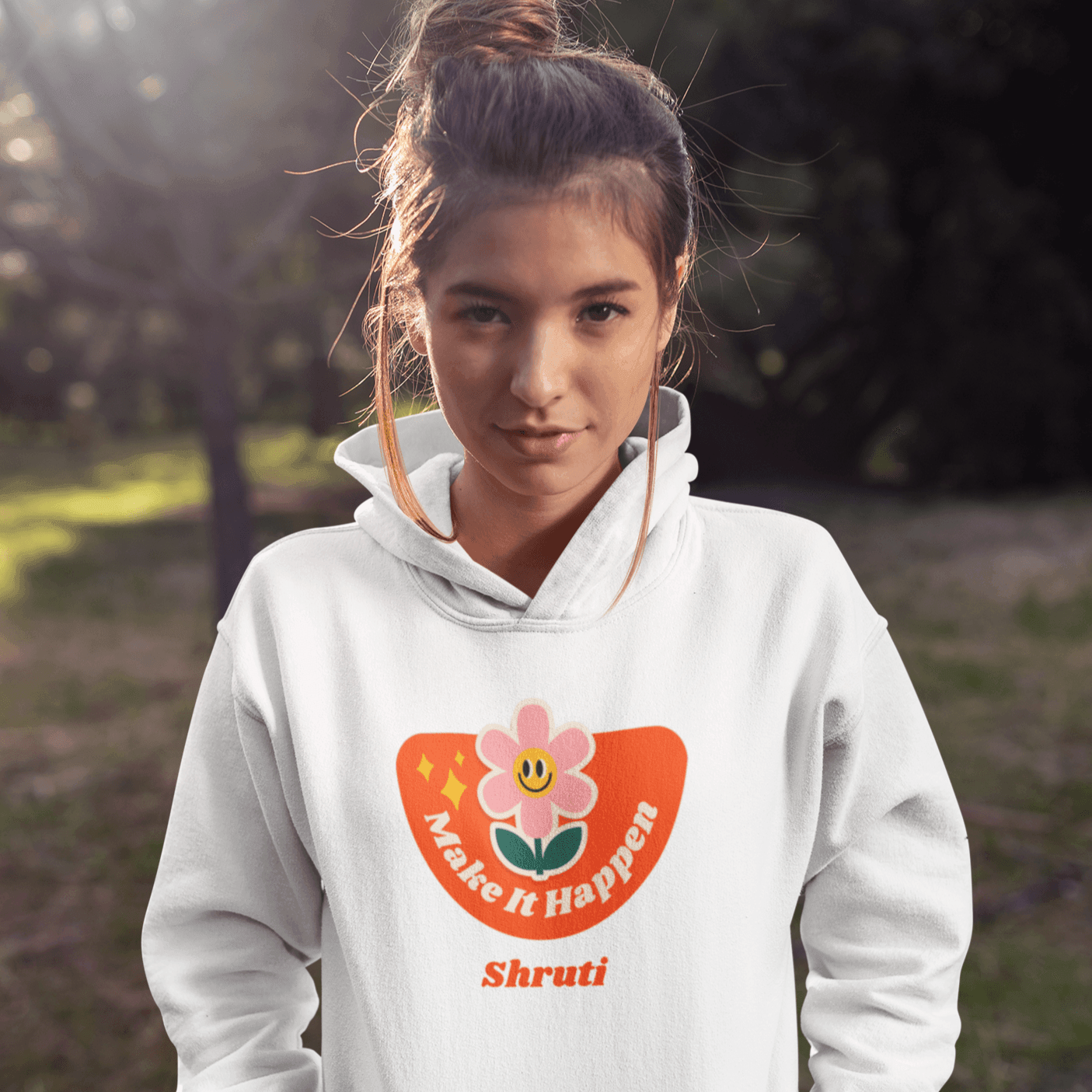Personalized Hoodie With Make it Happen Art - Gift Lift