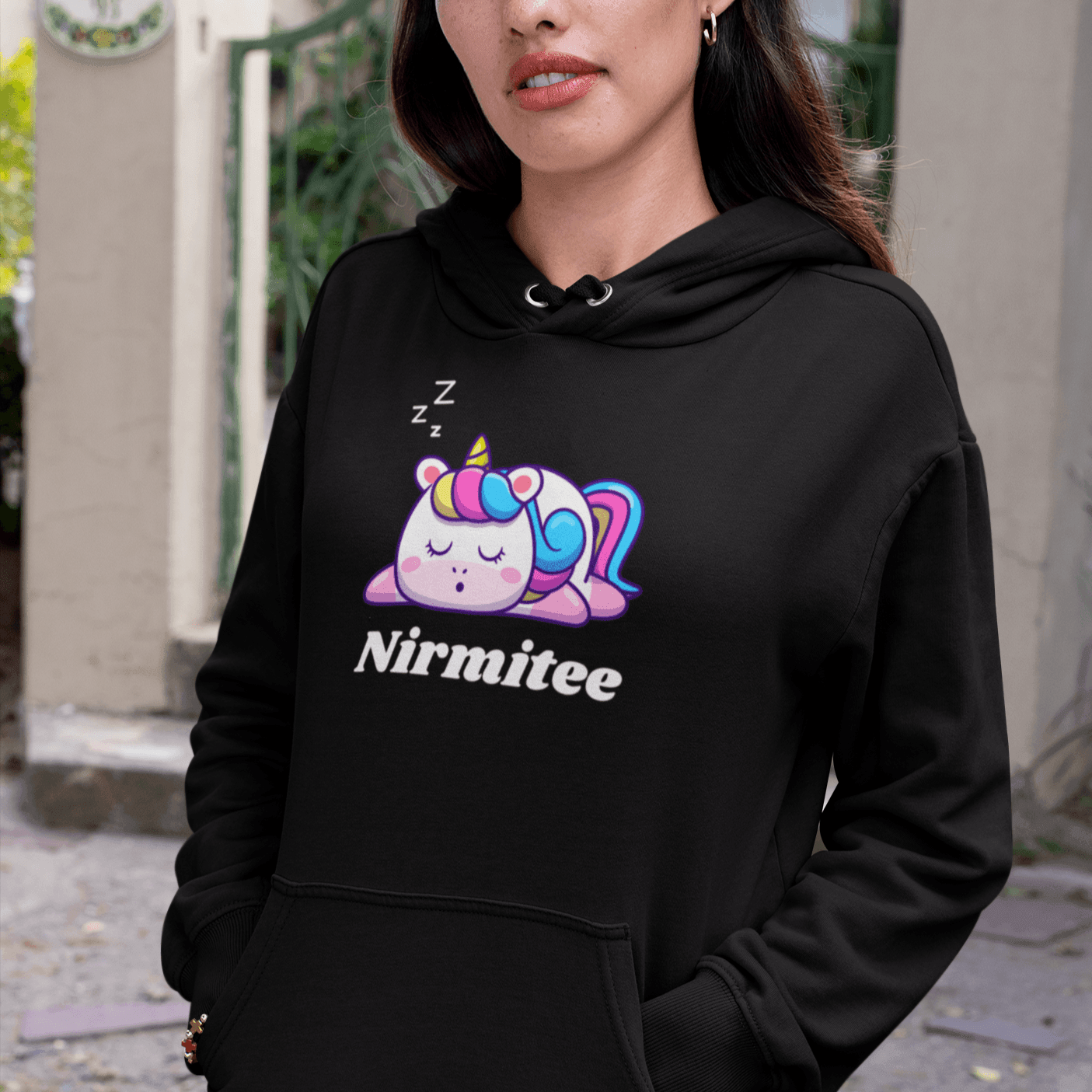 Personalized Hoodie with Sleepy Unicorn Art - Gift Lift