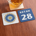 Personalized Indian Cricket Art Coaster - Set of 2 - Gift Lift