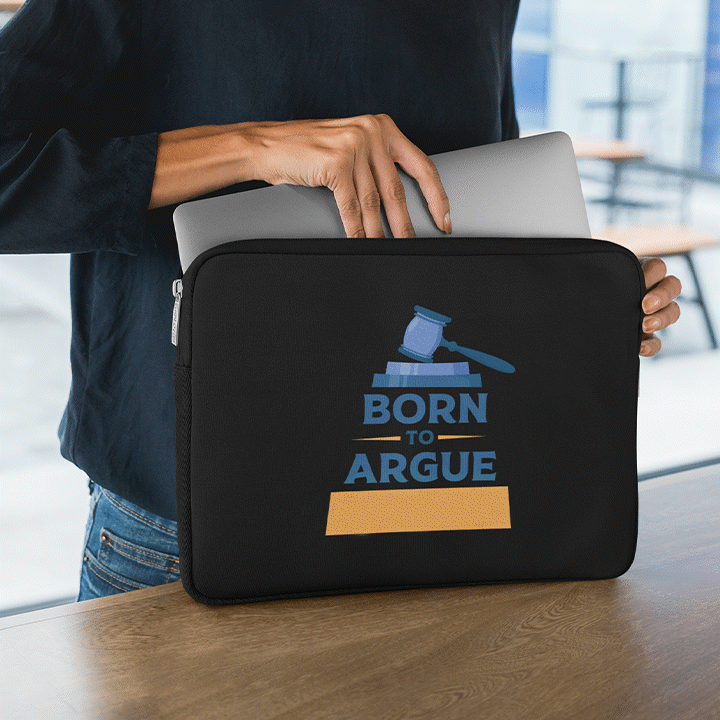 Personalized Laptop Sleeve for Advocates - Born to Argue - Gift Lift