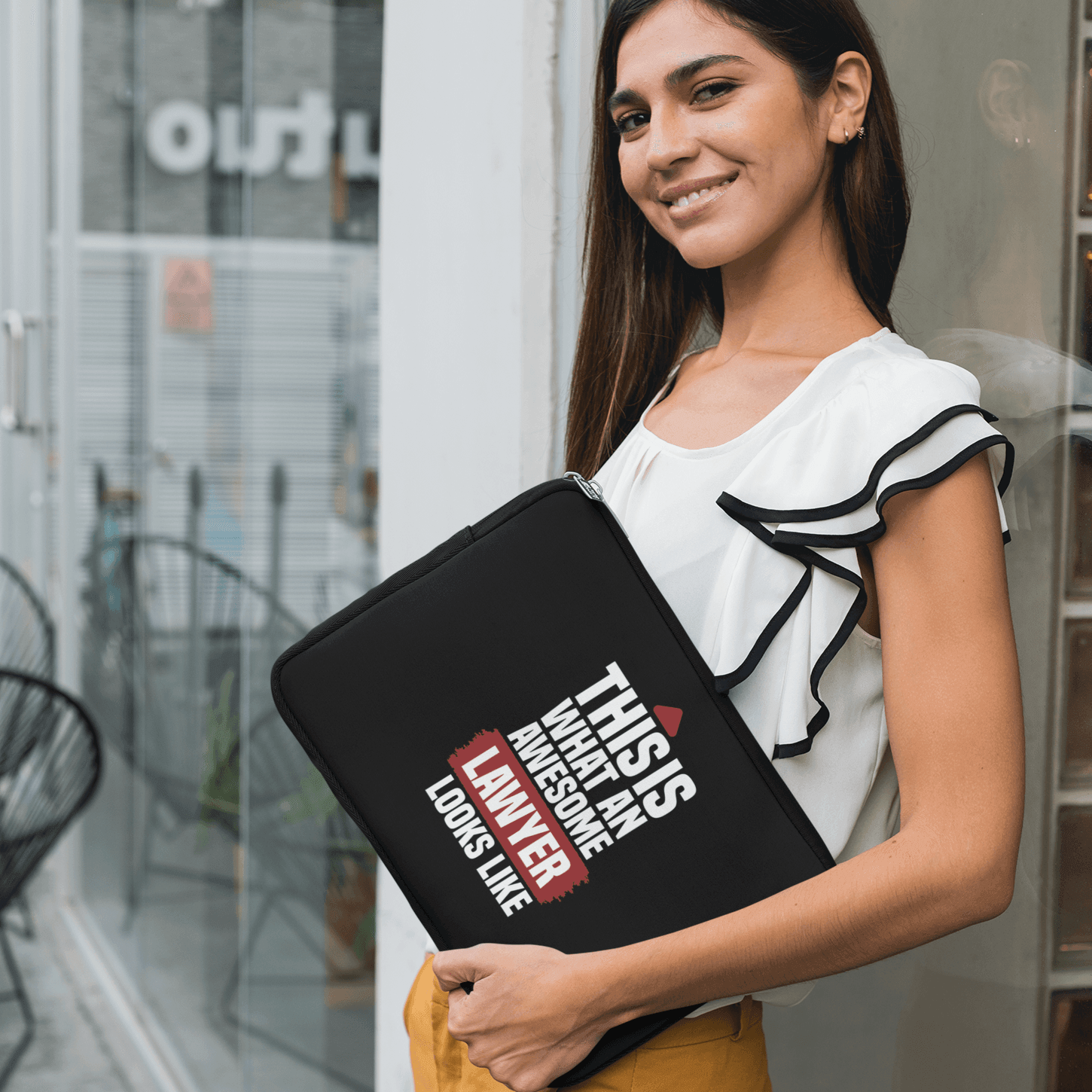 Personalized laptop Sleeve For Advocates | Customize Your Own Text | This is what an Awesome - Gift Lift