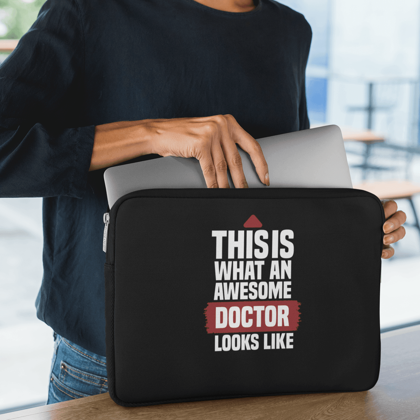 Personalized laptop Sleeve For Doctors | Customize Your Own Text | This is what an Awesome - Gift Lift