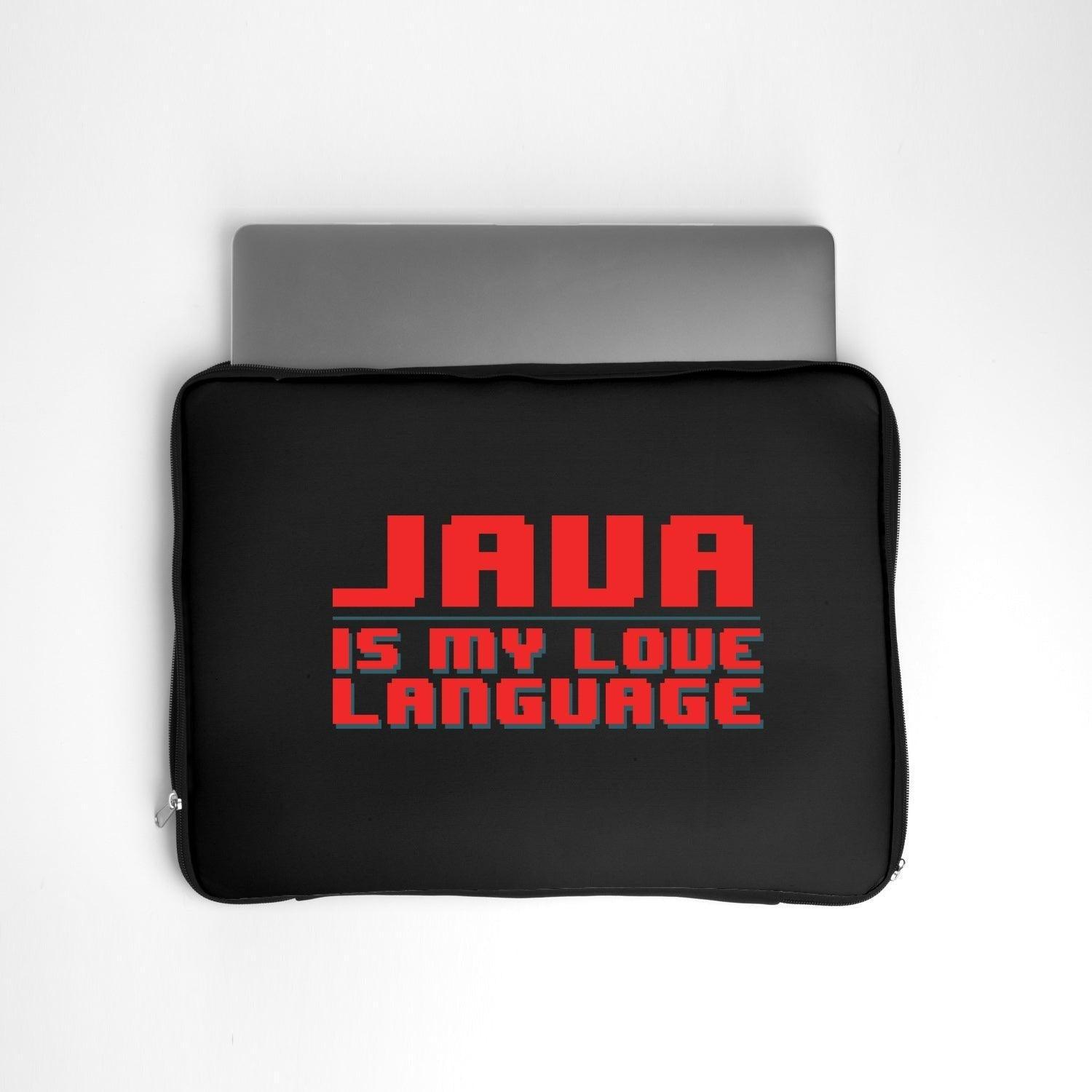 Personalized Laptop Sleeve for Engineers - JAVA is my love language - Gift Lift