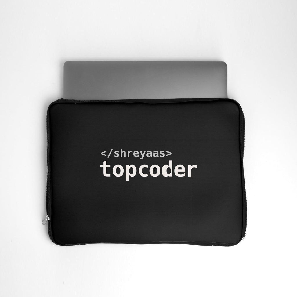 Personalized Laptop Sleeve for Programmers - Top coder - Gift Lift