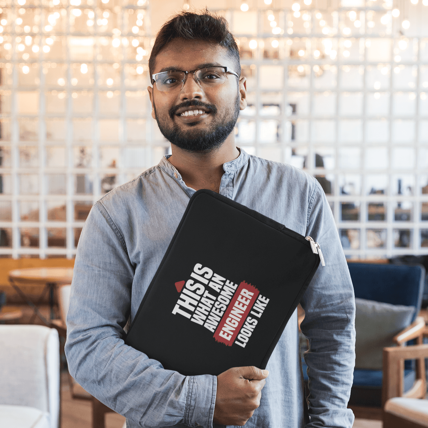 Personalized laptop Sleeve to Gift Your loved Ones | Customize Your Own Text | This is what an Awesome - Gift Lift