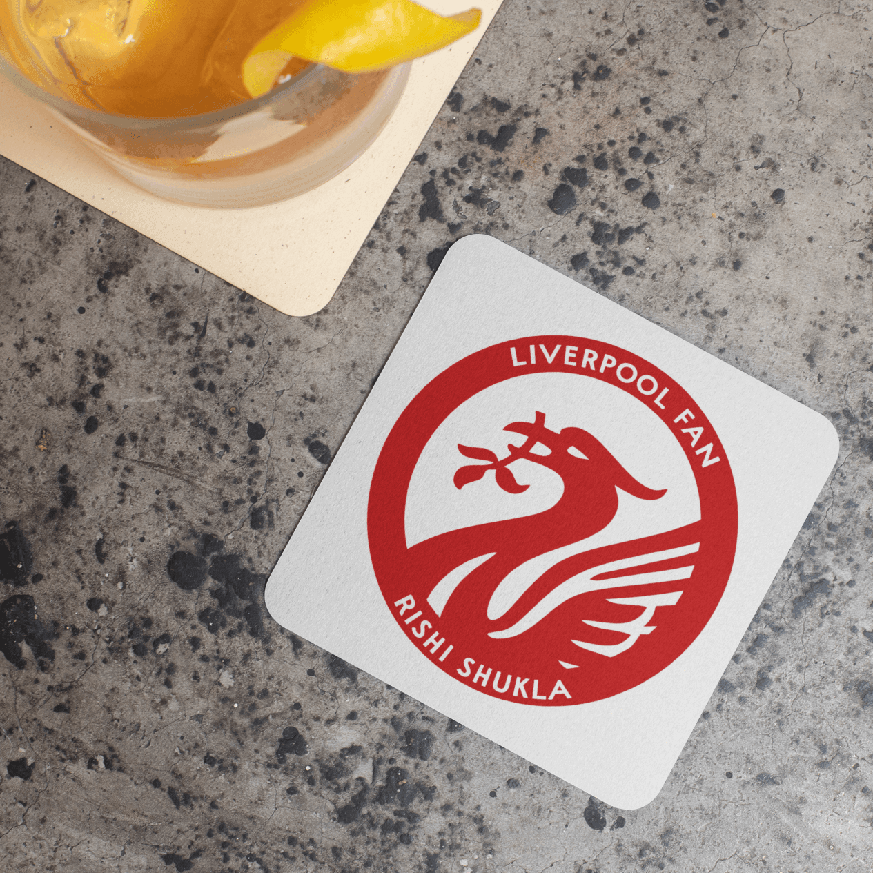 Personalized Liverpool FC Fan Art Coaster - Set of 2 - Gift Lift
