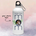 Personalized Love You Mom Photo Art Water Bottle - Gift Lift