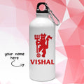 Personalized Manchester FC Red Devil Fan Art Water Bottle - Gift Lift