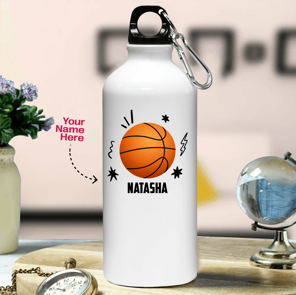 Personalized Metal Bottle For Sports Lovers - Sport Balls Icons Art - Gift Lift