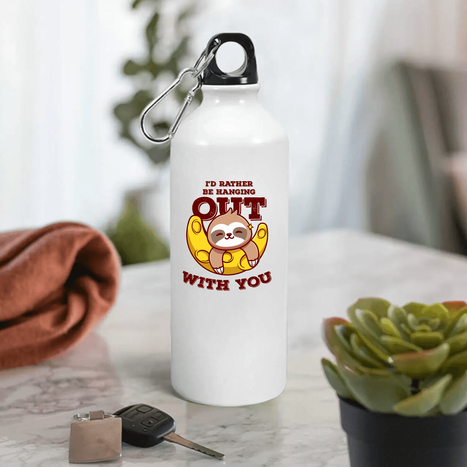 Personalized Metal Bottle with Sloath Art - Gift Lift