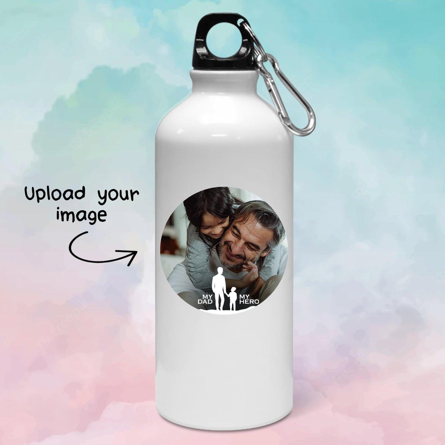 Personalized My Dad My Hero Art Water Bottle - Gift Lift