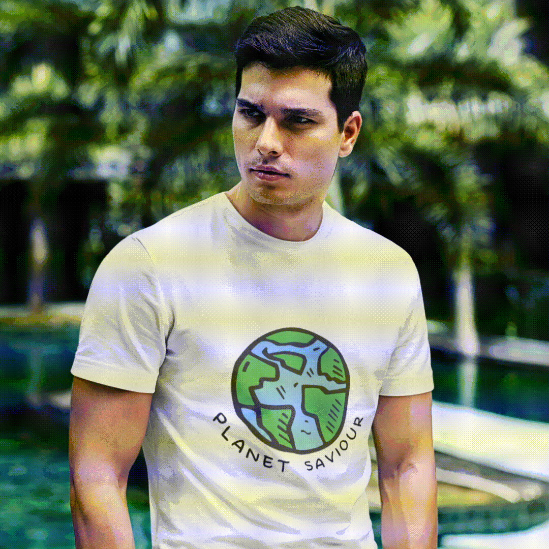 Personalized Name Planet Saviour Art Unisex Round Neck Tshirt - Gift Lift