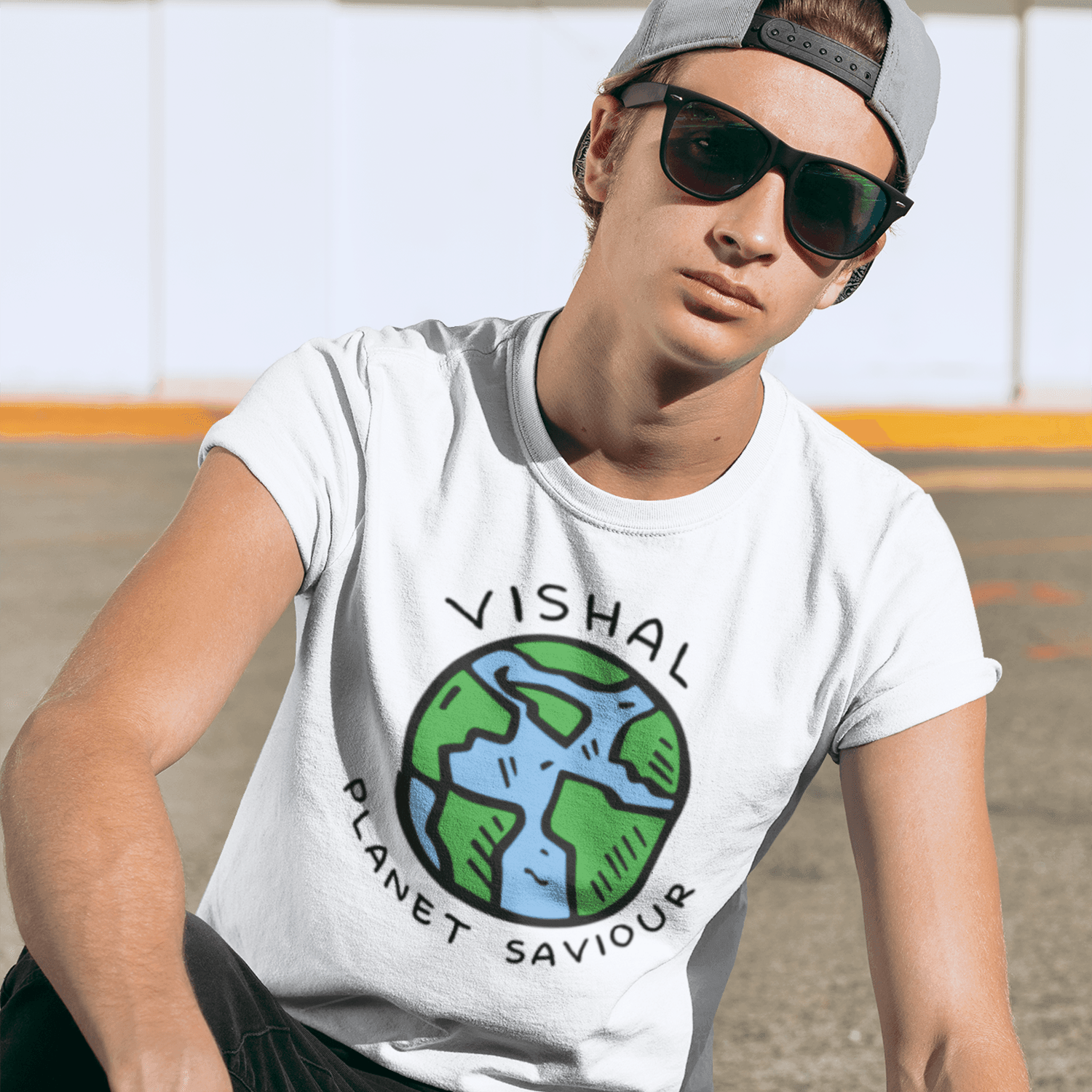 Personalized Name Planet Saviour Art Unisex Round Neck Tshirt - Gift Lift