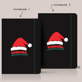 Personalized Notebook for Your Loved ones - Set of 2 Notebooks | Christmas Hat - Gift Lift