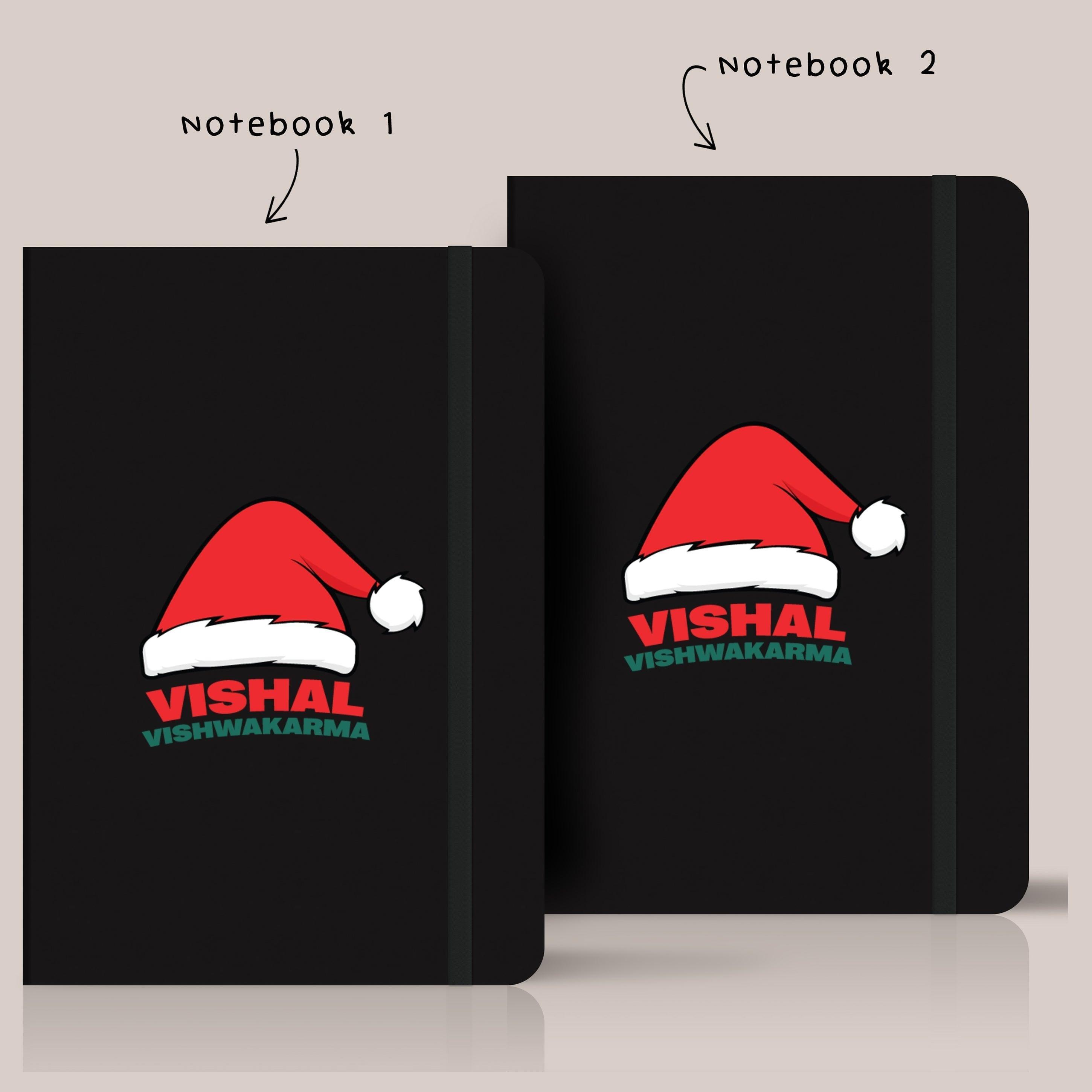 Personalized Notebook for Your Loved ones - Set of 2 Notebooks | Christmas Hat - Gift Lift