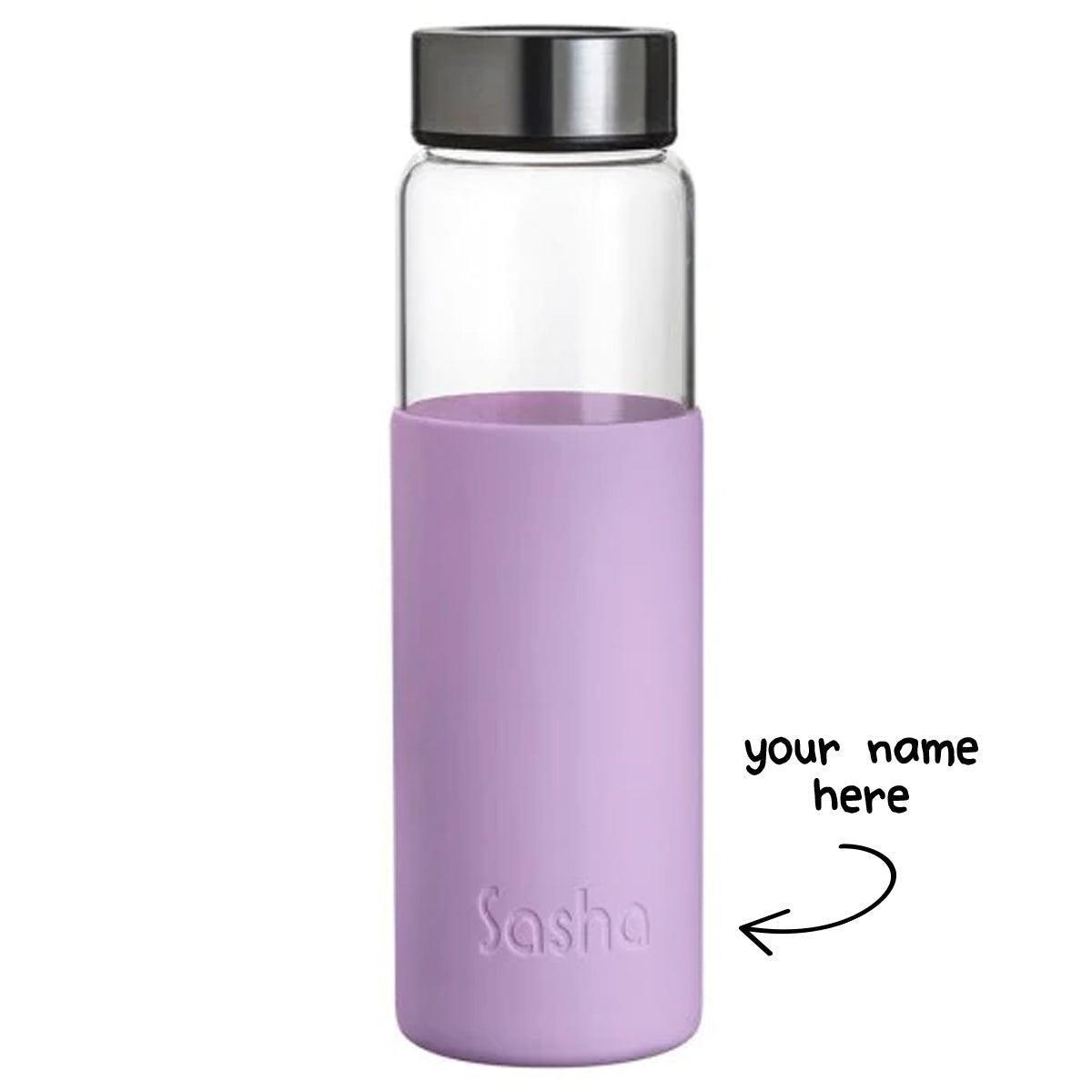 Personalized Pastel Borosilicate Glass Bottle with Silicone - Gift Lift