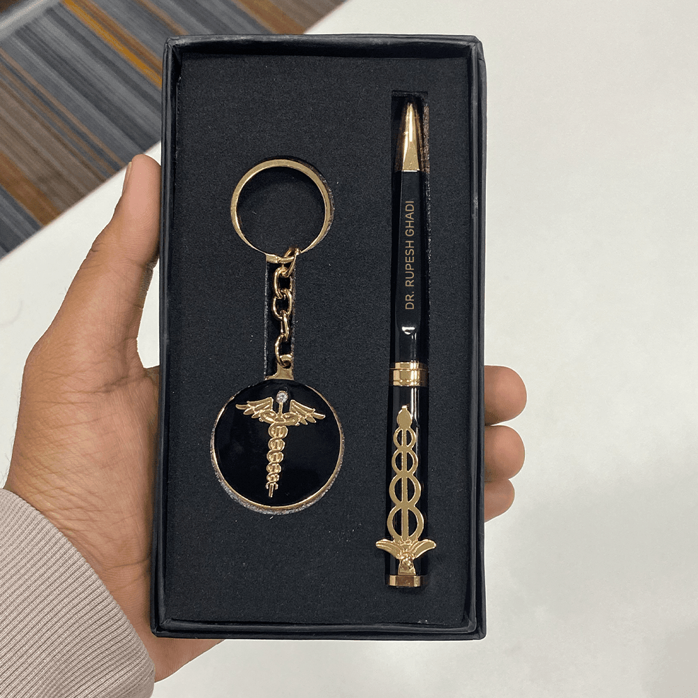 Personalized Premium Pen & Keychain Set for Doctor's | Customized Gift - Gift Lift