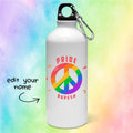 Personalized Pride & Peace Art Water Bottle - Gift Lift