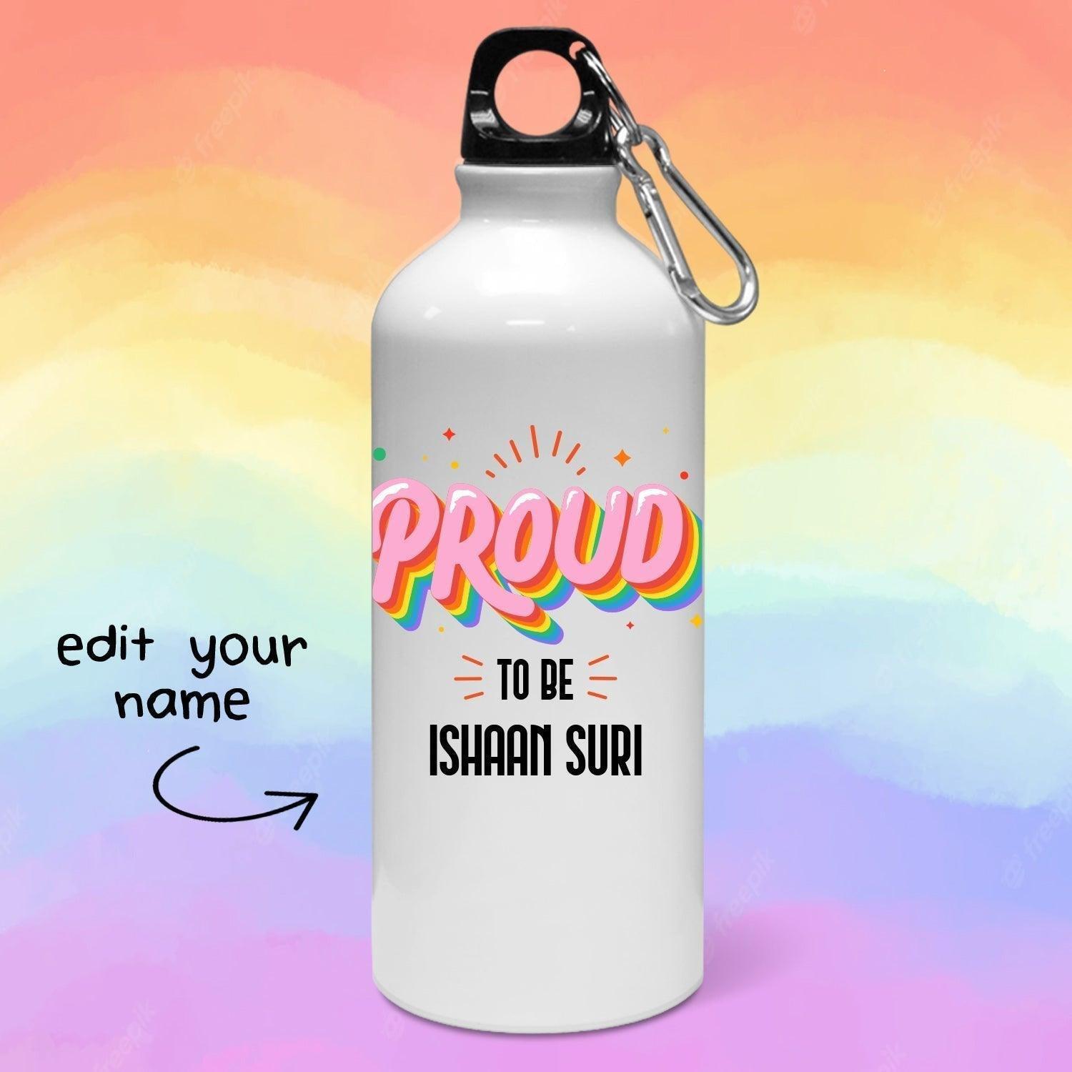 Personalized Proud To Be Pride Art Water Bottle - Gift Lift