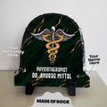 Personalized Rock Slate Photo Frame for Doctor | Doctor Name and Caduceus - Gift Lift