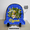 Personalized Rock Slate Photo Frame | Comic Image with Name - Gift Lift