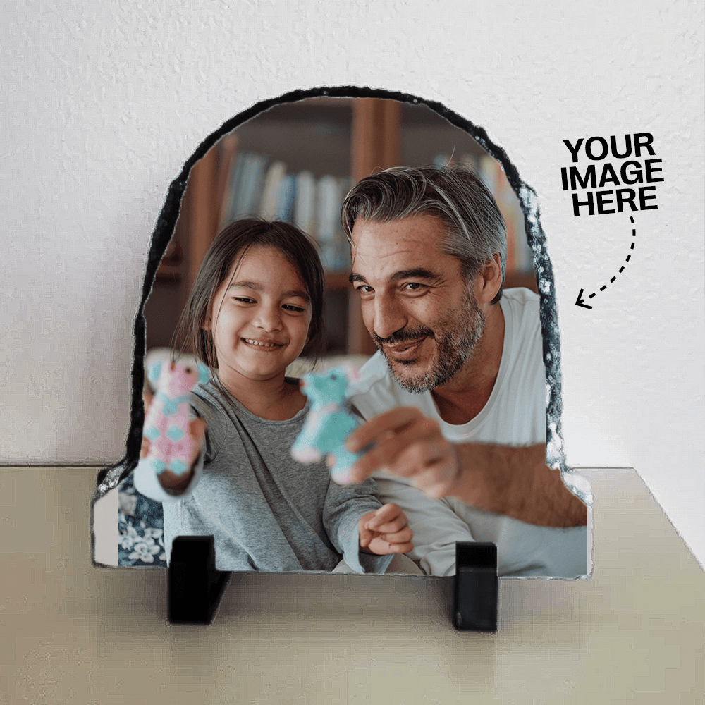 Personalized Rock Slate Photo Frame | Upload Your Image - Gift Lift